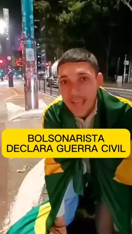 Bolsonarista declara na Avenida Paulista 