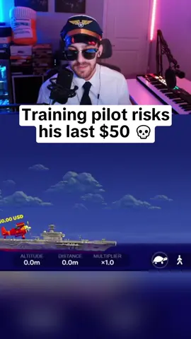 Training pilot risks his last $50 #streaming #kick #aviamasters #avia #fyp 