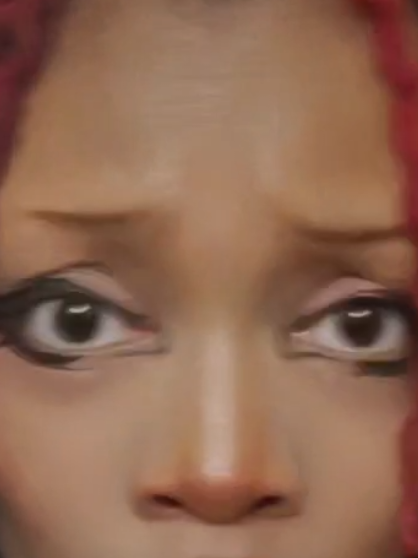 I already took my lashes off😿                                                                                   ♧♧♧♧                                         #lipsync #alternative #altfashion #altblackgirl #grunge 
