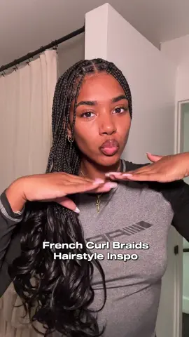 In love with my braids and how versatile they are!!! | Which hairstyle is your favorite??? #foryou #frenchcurlbraids #frenchcurlhairstyles #braidstyles #braidhairstyleinspo 