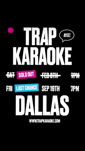 Remember when you thought you had time?⏳ Yeah…. how'd that work out? 😭 Move like you got sense, and grab your tickets:🎟️🚀 www.trapkaraoke.com #ThingsToDolnDallas #DallasTx #DallasNightlife 