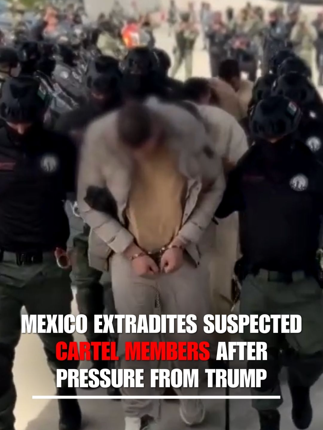 WATCH: More than two dozen suspected cartel members in Mexico board planes bound for the U.S., where they will all face criminal charges thanks to a deal with the Trump administration.