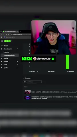 Esto generó nuestro primer stream en KICK con el KCIP #parati #streamers #kick #kcip 
