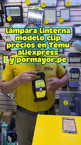 Lámpara modelo clip con recarga solar y eléctrica