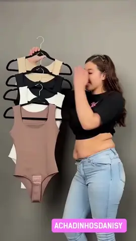Body Modelador Suplex Decote #moda #body #tiktokshopp 