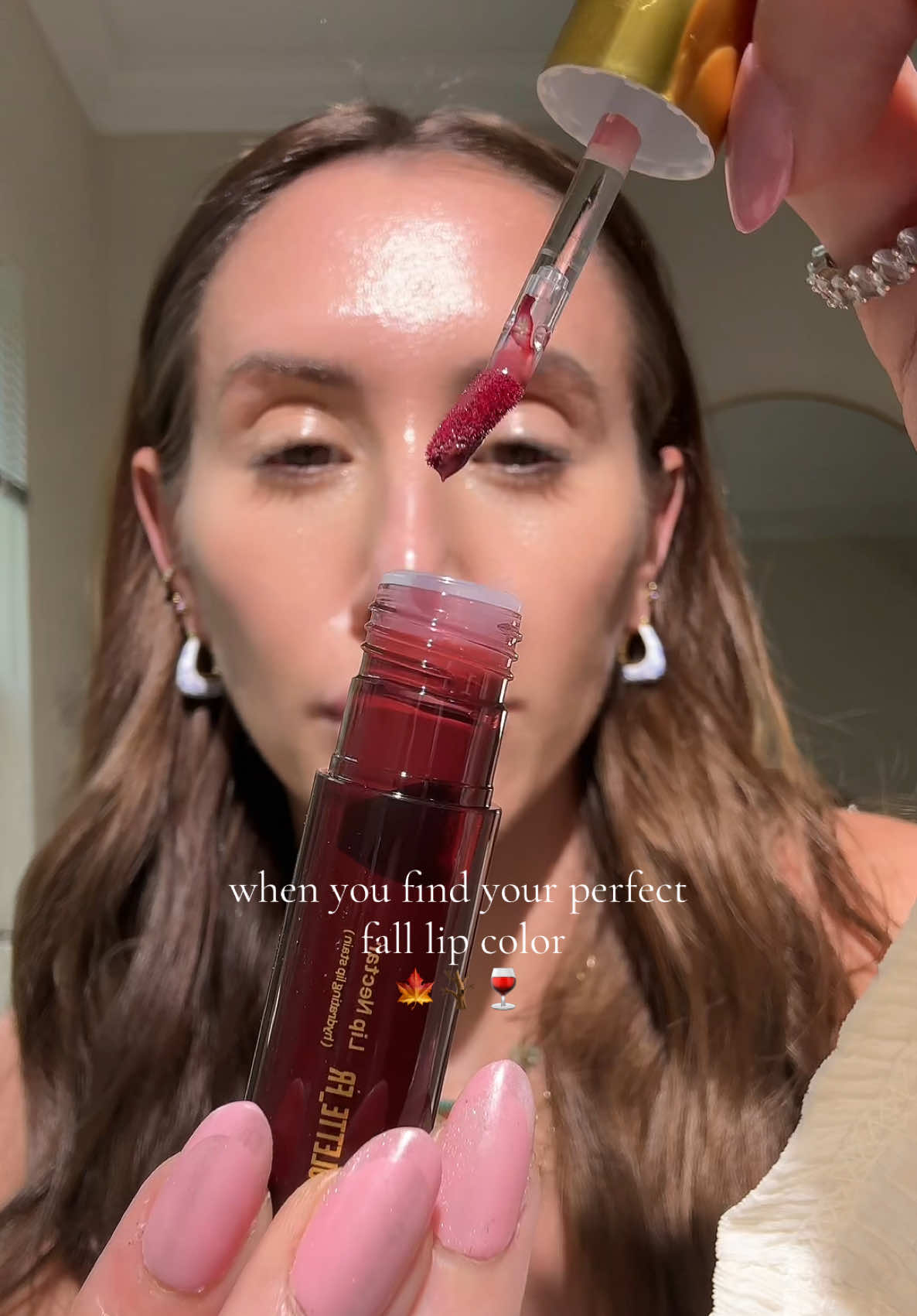 Shade dahlia noir violette fr lip nectar lip oil meets lip stain #violettefr #lipnectar #lipstain #lipoil #fallmakeup @VIOLETTE FR 