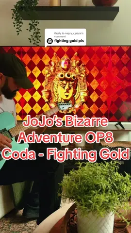 Replying to @negry_v_pope here’s Fighting Gold for you. Had to get creative with my guitar tone for that synth section in the beginning #jojosbizarreadventure #fightinggold #animetikok #animecover #guitarcover 