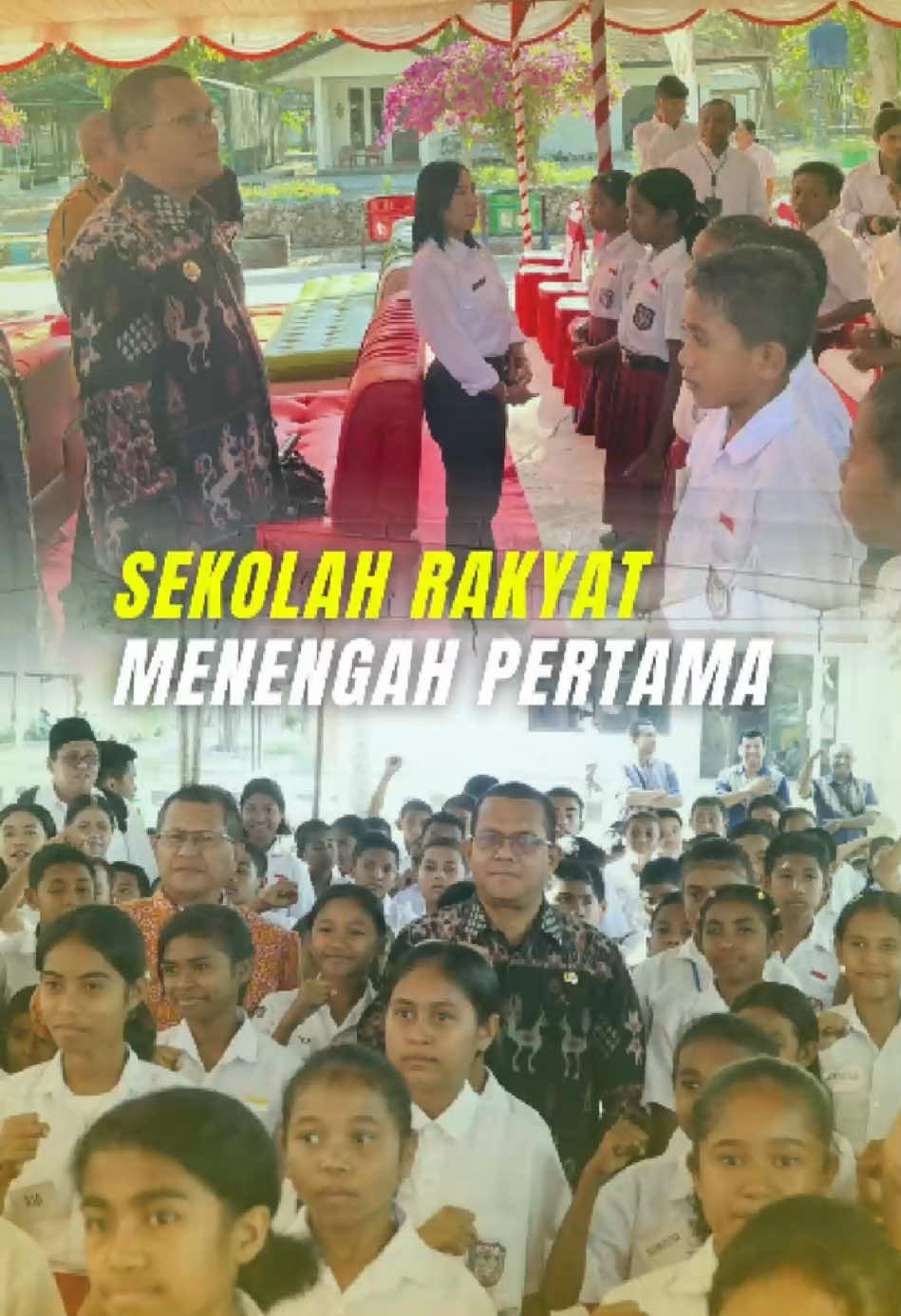 Sekolah Rakyat bukan hanya tempat belajar formal, tetapi juga wadah pembinaan karakter dan keterampilan melalui sistem pendidikan berasrama. Sekolah Rakyat adalah bentuk kehadiran negara dalam menyediakan akses pendidikan berkualitas bagi anak-anak dari keluarga miskin, miskin ekstrem, dan daerah terpencil yang selama ini sulit menjangkau layanan pendidikan formal. Untuk itu, sebagai kepala daerah kami bertugas menjalankan mandat dari Presiden dan Menteri Sosial agar sekolah ini bisa memberi pendidikan yang baik, makanan yang bergizi, dan keterampilan hidup yang berguna. #sekolahrakyat #ayobangunntt #ntt 