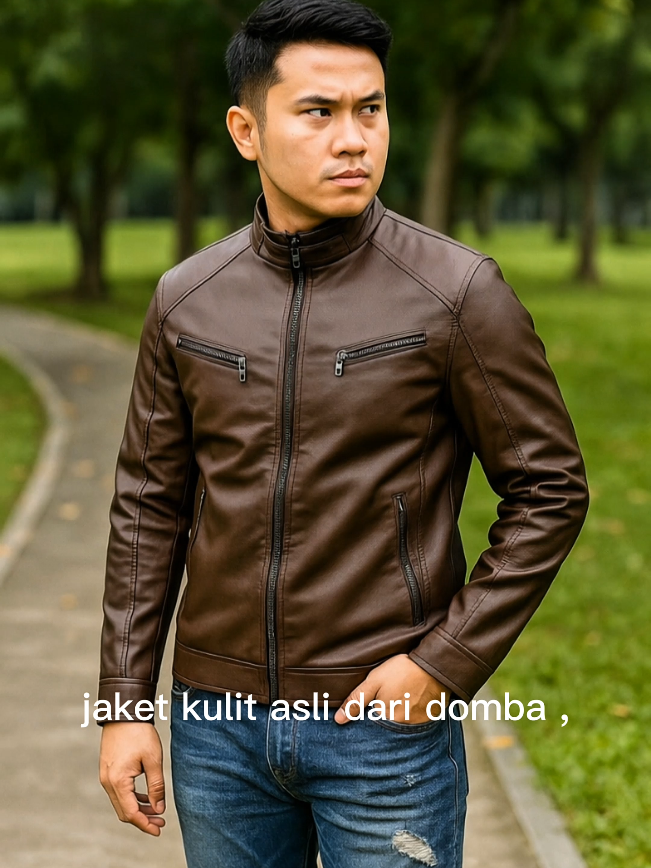 jaket kulit pria asli original buat motoran#jaket #jaketkulitasli #jaketkulitaslidomba #jaketpria #jaketcowok