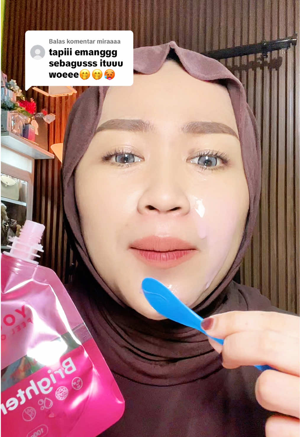 Membalas @miraaaa masker viral karna emang bagus woy😭 #favbeauty #yogurtpeeloffmask 