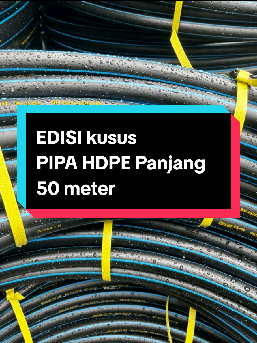 Membalas @cecep2652  Pipa HDPE edisi Panjanh 50 meter Bos #HDPE #pipahitam #Sapdak #selangpdam 