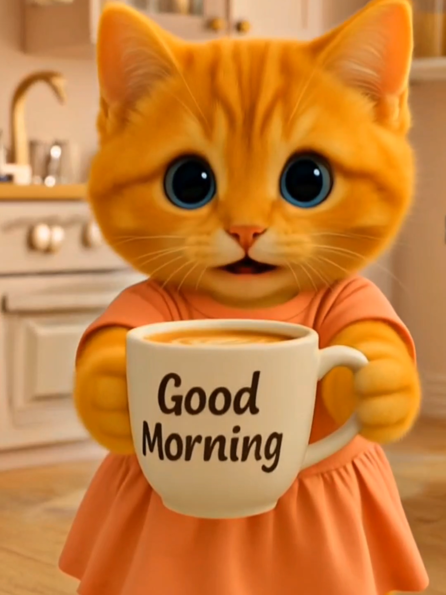 Good morning everyone,  wish you a happy day❣️#cute #catdailylife #pets #kittensoftiktok #Love 