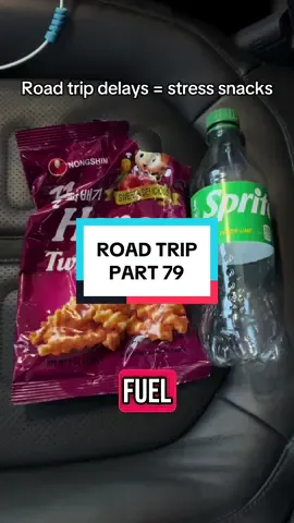 🎥 Part 79 - Traffic + charging delays = snack therapy. 🥤🍘  My road trip stress cure?  Korean snacks for the win.  #RoadTripEats #EVLife #TravelSnacks #koreansnacks #snacks 