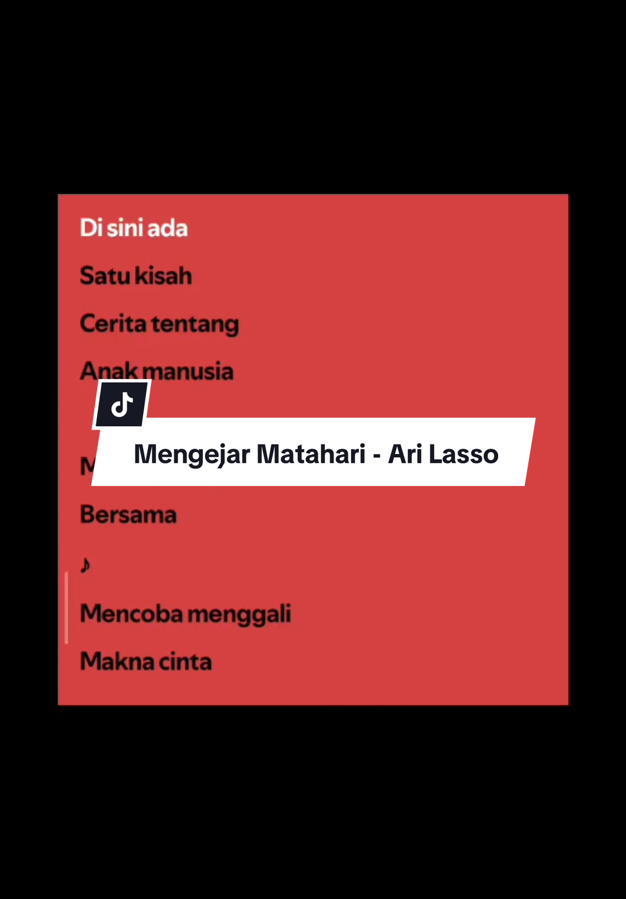 #mengejarmatahari #arilasso #liriklagu #musik #katakatamusik 