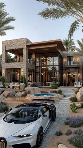 Would this be your dream escape? This extraordinary desert villa rises from the warm sands, its marble finishes and distinctive architecture standing in perfect contrast to the surrounding dunes. A luxurious master bedroom opens to soft lighting, rich fabrics, and the presence of a regal leopard resting nearby, bringing an air of untamed sophistication. Inviting living areas are designed with a balance of comfort and refinement, while the indoor dining room offers the perfect setting for intimate gatherings. Cozy seating areas capture the warm glow of sunlight filtering across textured walls, creating spaces that feel both expansive and welcoming. Intricate stonework and tranquil water features shimmer in the golden light, adding movement and serenity to the villa’s grounds. The blend of natural desert beauty and architectural mastery creates an atmosphere of peace and exclusivity. Every detail, from the grand layout to the smallest accent, is curated to inspire awe. #luxurydesign #dreamlocation #villa #luxuryinteriors #architecture 