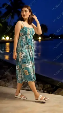 UNIQ.MNL Printed Casual Dress Soft Breathable Fabric lin Womenswear