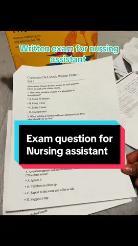 If you saw this is sign na your next gdluck 😊 #Written exam #nursingassistant #california #passedmyexam #cnalife 