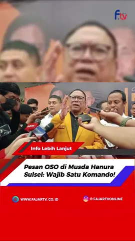 Pesan OSO di Musda Hanura Sulsel: Wajib Satu Komando! #fyp #xyzbca #lewatberanda #beritatiktok #trending                  