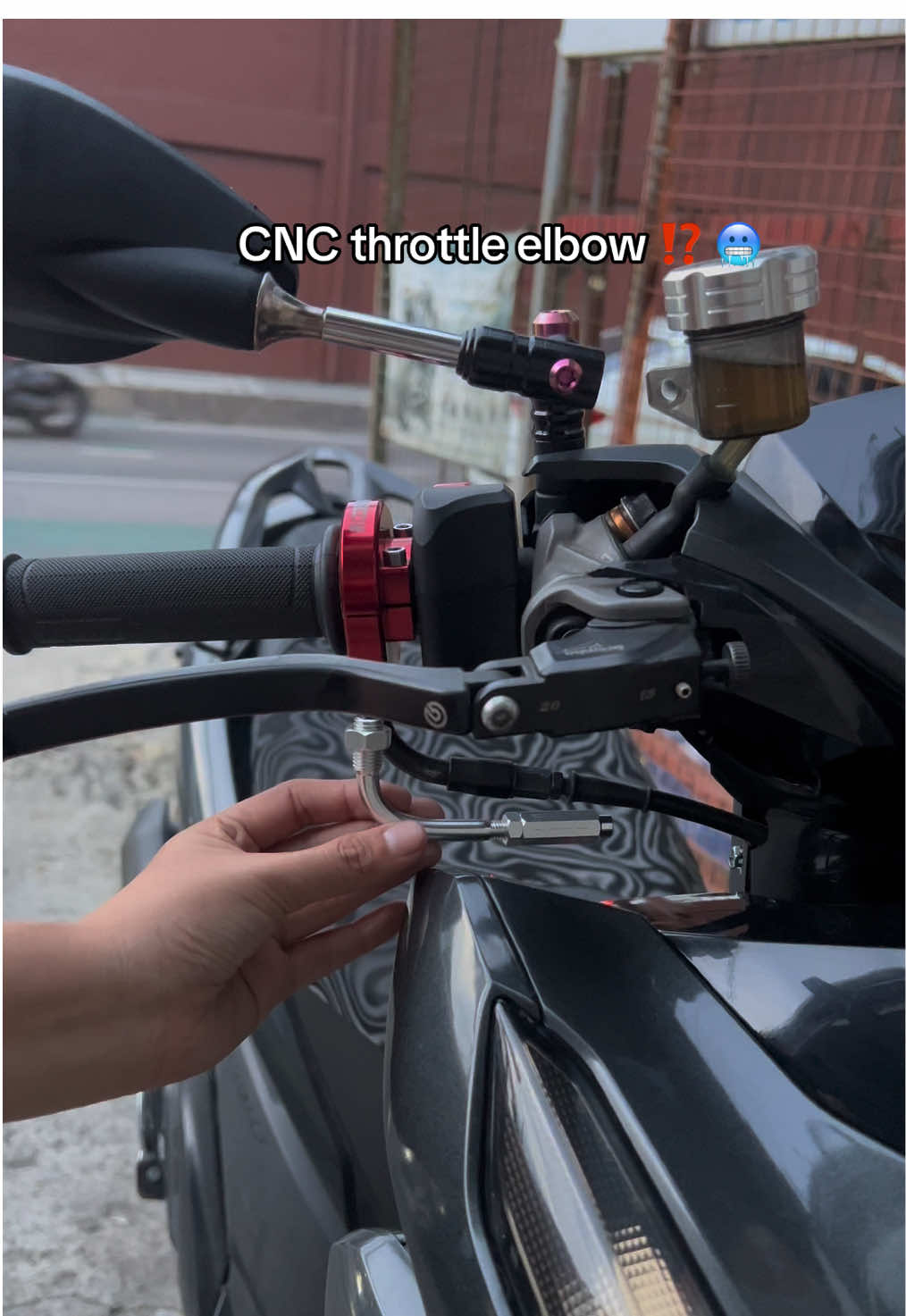 Palitan mo na nangangalawang na throttle cable elbow mo #cnc #throttle #throttleelbow #throttlecable #motorshow 