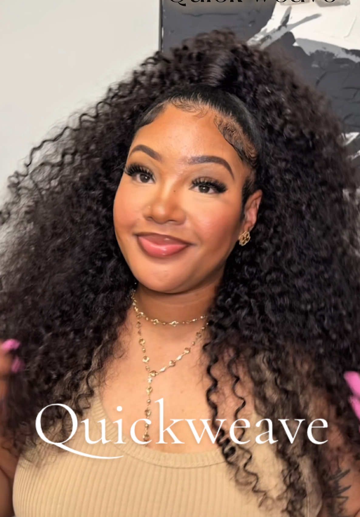 One of my fav hairstyles on me🥰 . . @VIPbeauty Hair Shop 📍 #VIPbeauty#VIPbeautyhair #VIPbeautyhairwig #halfuphalfdown #quickweave #burmesecurly #wiginfluencer 