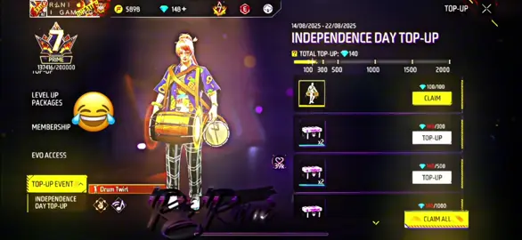 Happy independence day😂😂🤣🤣😂@🥀 RG RANI OFFICIAL 🥀 #fyp #freefire_lover_tiktok #ranigaming786 #fypシ゚viral #freefire_lover #freefire #FreeFirePakistan #tiktok #foryoupage #happyindependenceday #rgrani #ffbestgirl #ffqueen 