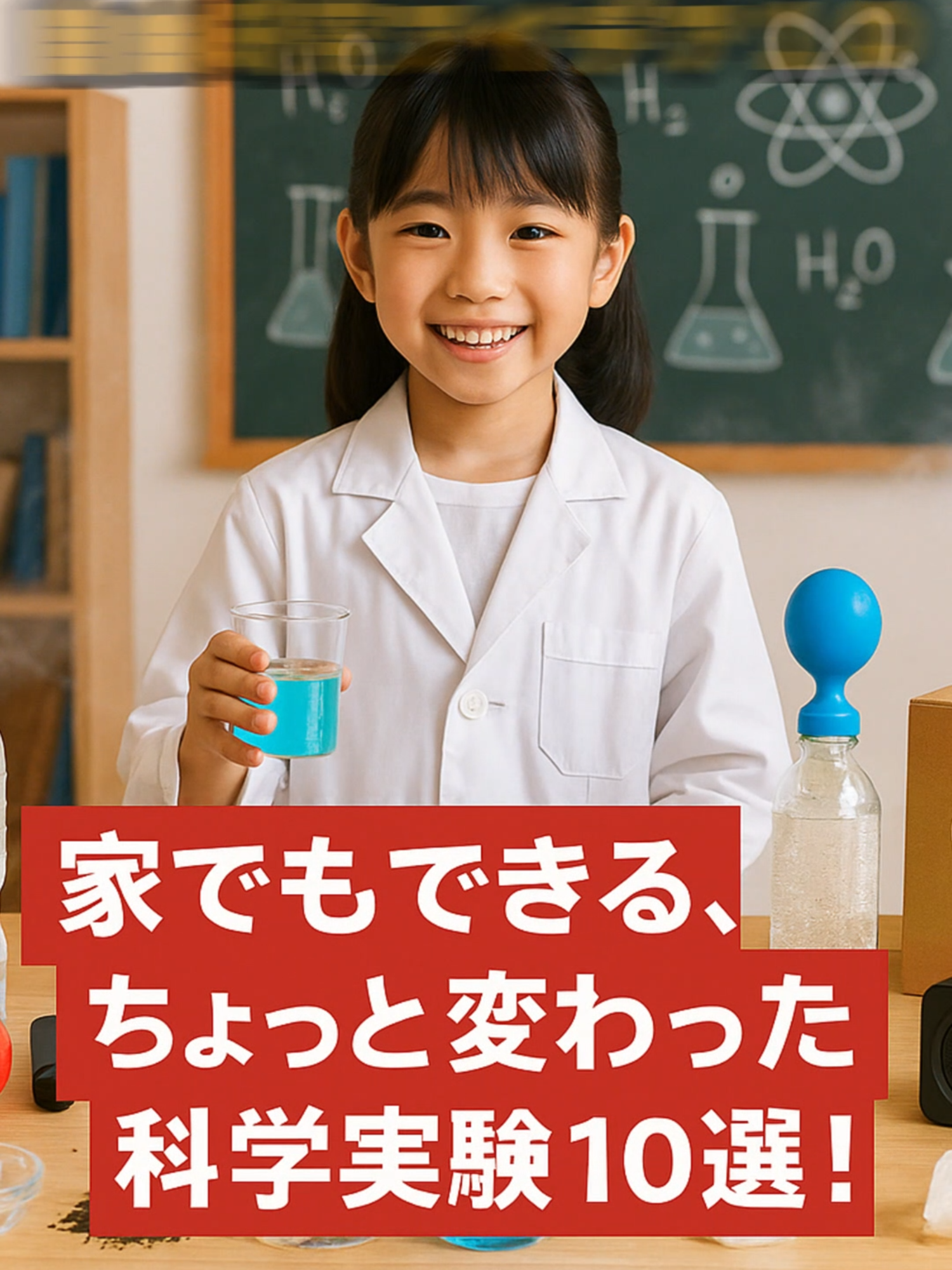自由研究にも！60秒でわかる科学実験集 家にある材料で、こんな不思議な実験ができる！？  親子で楽しめる簡単科学実験10選を紹介します。 夏休みの自由研究や休日の遊びにもぴったり！ #科学実験 #自由研究 #理科実験 #家庭学習 #親子で科学 #夏休み自由研究 #簡単実験 #科学の不思議 #おうち時間 #理科好き