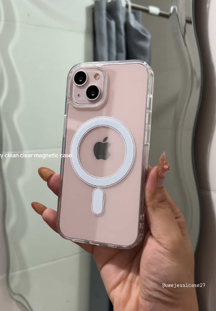 Flex your phone using minimalist clear magnetic case ₱44 only #iphonecase #case #clearcase #magneticcase #affordablecase 
