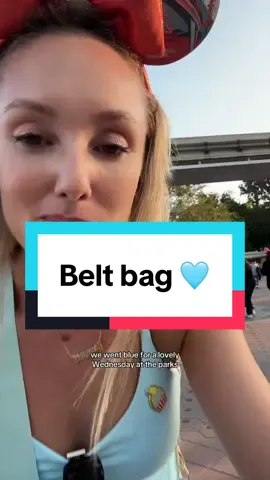 I am officially a belt bag over backpack girly for park days 🩵🥰 #parkfit #beltbag #parkbag #OOTD #foryou 