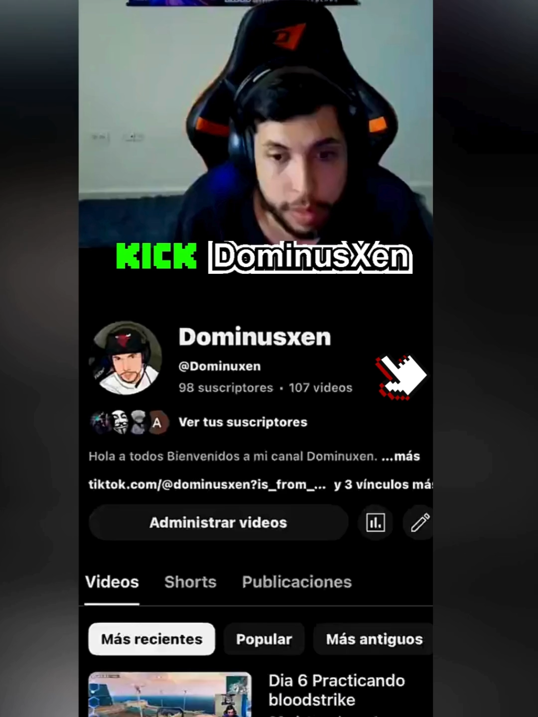 ey gente los invito a que se pasen a mi canal de youtube#bloodstrike #kickDominusXen #youtube #streamer