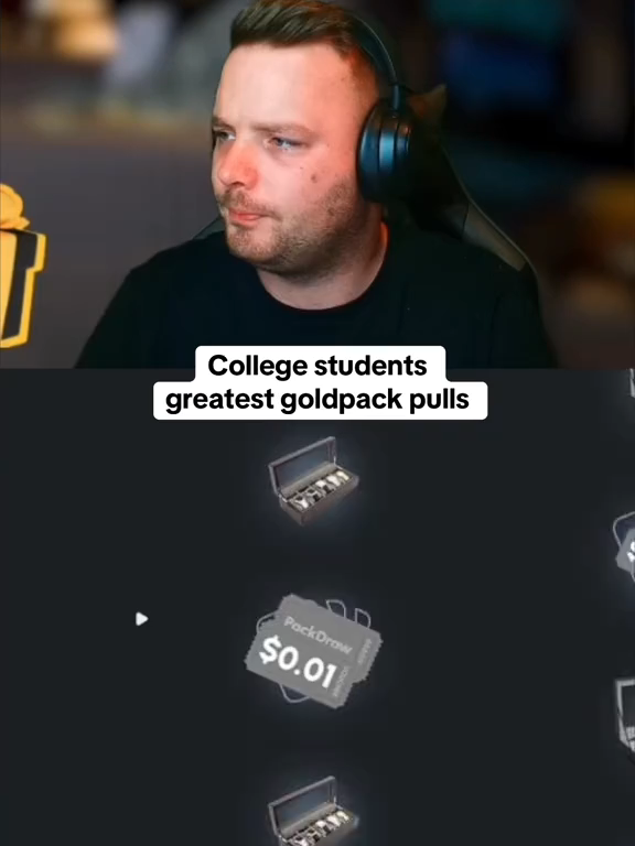College students greatest goldpack pulls #packdraw #kick #fyp #epic