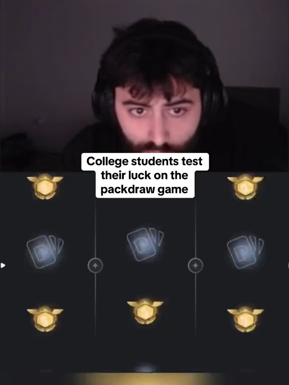 College students test their luck on the packdraw game #packdraw #fyp #epic #kick