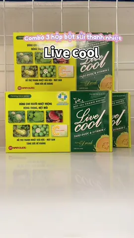 Combo 3 hộp bột sủi thanh nhiệt Live cool #livecoolsuithanhnhiet 