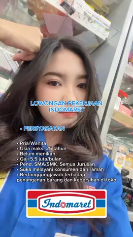 DAFTAR KAN DIRI ANDA SEKARANG #indomarethitz #indomaretpoinku #infoloker2025 #lowongankerja #lokersurabaya #idm #viralcewekIndomaret 