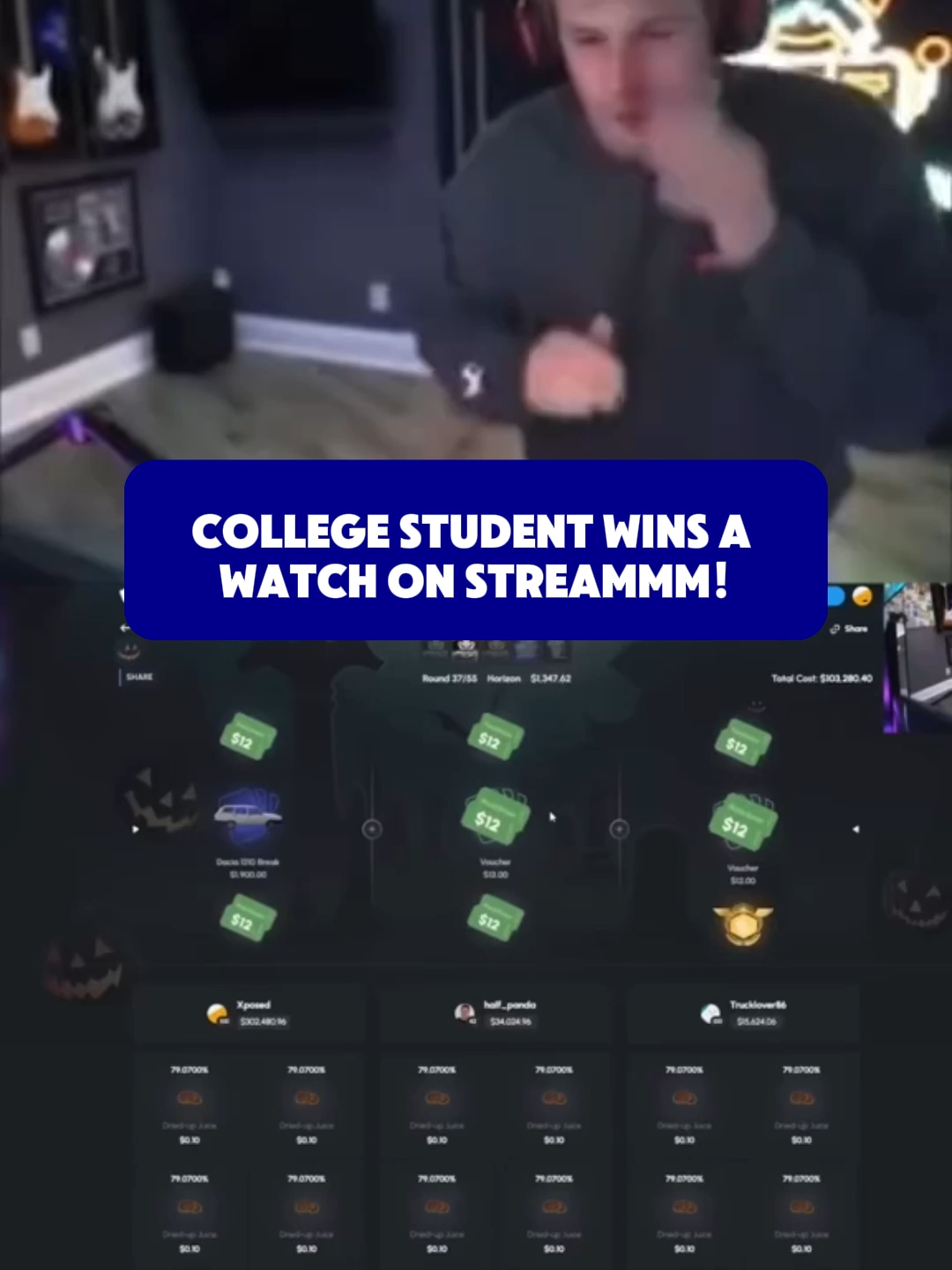 COLLEGE STUDENT WINS A WATCH ON STREAMMM! #packdraw #paratii #fyp