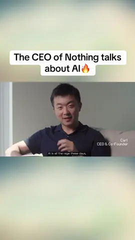 The CEO of Nothing thinks AI is the future what do you guys think?  #nothing #30 