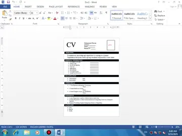 create a simple cv in MS Word #vairalvideo #newdesign #vairal_video #mswordtutorial 