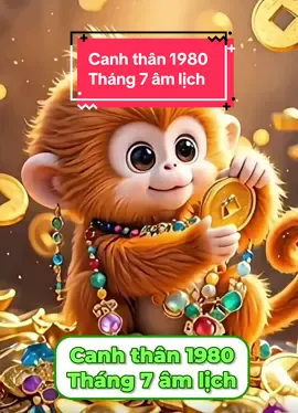 Canh thân 1980- Tháng 7 âm lịch #tuvi #phongthuy #thang7amlich #tuoithan