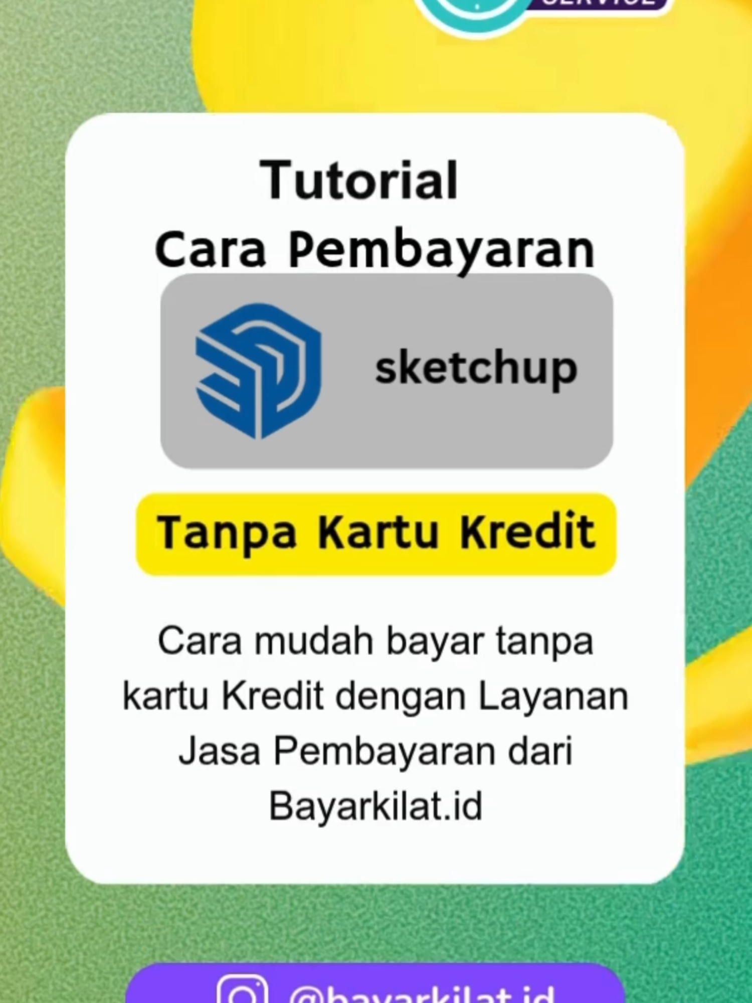 Gak punya kartu kredit tapi mau pakai SketchUp? Tenang, bisa! SketchUp adalah layanan populer yang bermanfaat untuk berbagai kebutuhan digital kamu. Masalahnya, metode pembayaran resmi biasanya hanya terima kartu kredit atau PayPal. Sekarang ada solusi: BayarKilat.id! Pembayaran jadi fleksibel, cepat, dan aman. Bisa pakai e-wallet, transfer bank, dan metode lain yang praktis.     Hubungi kami:  WhatsApp: https://bit.ly/BayarKilatWA  Website: https://bayarkilat.id  PlayStore: https://play.google.com/store/apps/details?id=com.bayarkilat    #BayarKilat #JasaBayar #JasaConvertPaypal #JasaBayarLangganan #TanpaKartuKredit #BayarPakaiGoPay #BayarPakaiDANA #BayarTransferBank #jasapembayaranpaypal #jasaconvertpaypal