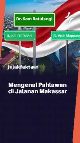 Saat Anda melintasi jalanan Makassar, Anda melewati jejak sejarah. Nama seperti Jalan Sultan Hasanuddin, Dr. Sam Ratulangi, A.P. Pettarani dan Andi Mappanyukki bukan sekadar penanda lokasi. Di baliknya ada kisah perjuangan Raja Gowa yang melawan penjajah, gubernur pertama Sulawesi, anggota PPKI dan Raja Bone yang menolak tunduk pada Belanda. Jalan pahlawan mana yang paling sering Anda lewati? #JejakFakta #SejarahMakassar #Makassar #InfoMakassar #SejarahIndonesia 
