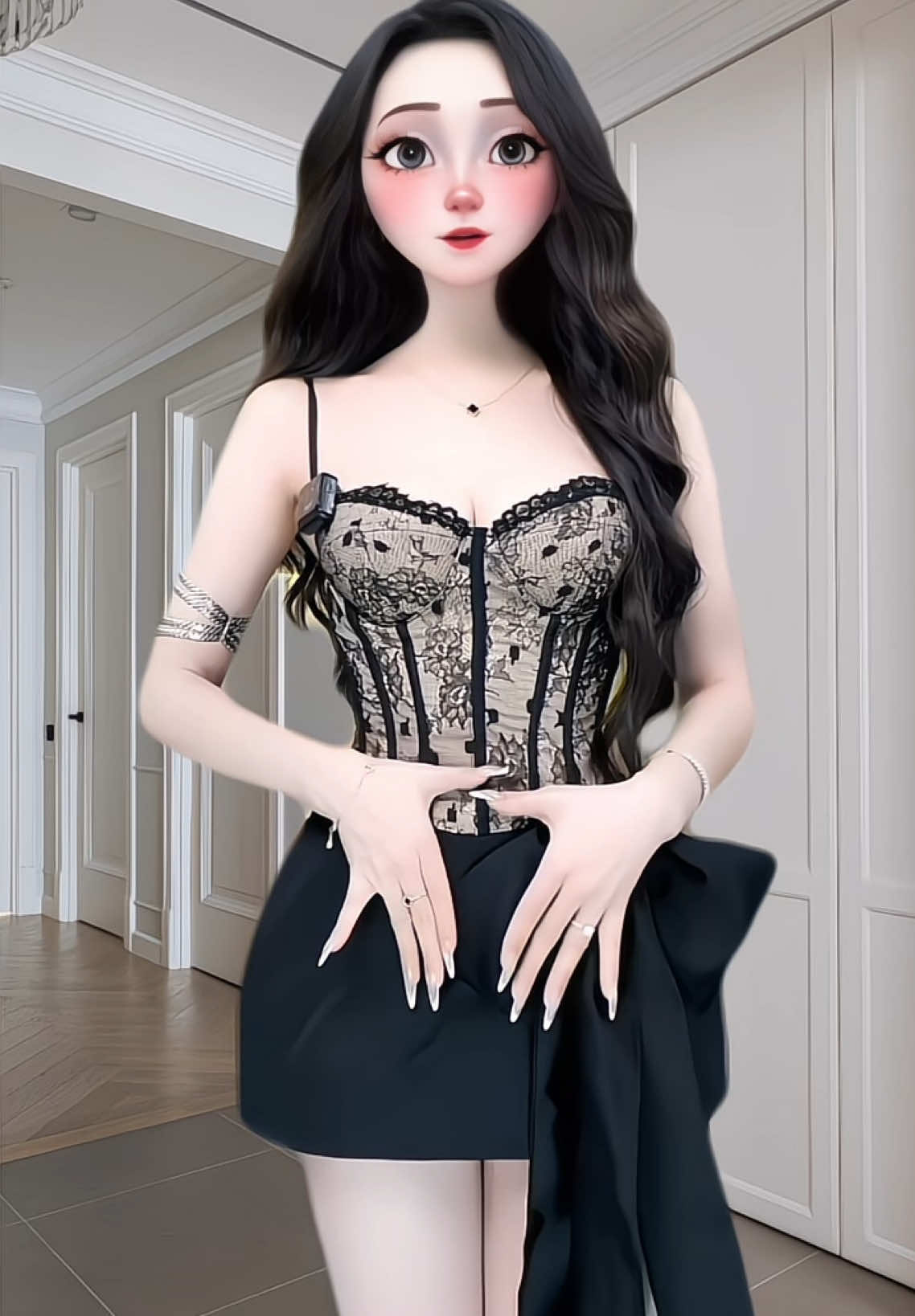 Đầm hai dây ren ngắn phối tacta nơ có mút KÈM QUẦN🎀#damxinh #xuhuong #xhtiktok #viral 