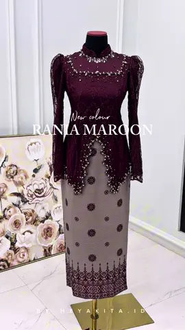 Detail rania new colors “Maroon” mewah dan cantik banget . Cocok buat kalian yang lagi cari warna elegan #fyp #kebaya #akita #rekomendasikebaya #kebayamodern 