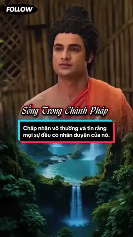 Như một cánh hoa trôi trên mặt nước, không chống lại dòng sông nhưng cũng không đánh mất bản chất của mình, ta chấp nhận những đổi thay, thăng trầm như một phần tất yếu của kiếp người. Khi không còn gồng mình để bắt cuộc sống phải theo ý mình, tâm sẽ bớt loạn động, lòng sẽ rộng mở hơn, và an bình sẽ tự tìm đến. Bởi bình an không đến từ việc nắm giữ mà đến từ khả năng buông đúng lúc, biết chấp nhận vô thường và tin rằng mọi sự đều có nhân duyên của nó. #trietlycuocsong #nhungcaunoihay #songtrongchanhphap #loiphatday #phatphap
