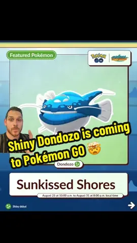 Shiny Dondozo is coming to Pokémon GO for a new event! ✨  What are your thoughts on this event?  #pokemon #pokemongo #pokemontiktok #pokemoncommunity #pokemongoshiny 
