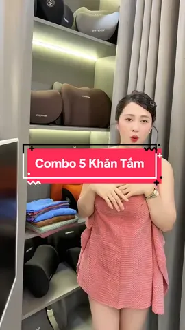 Combo 5 Khăn Tắm #cohuyentaphoa #xuhuong 