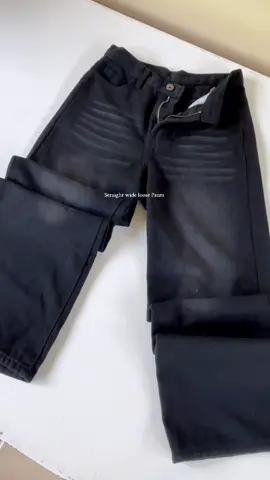 2025 New American Two-Color Retro Straight wide leg loose pants #foryoupage #foryou #pants 