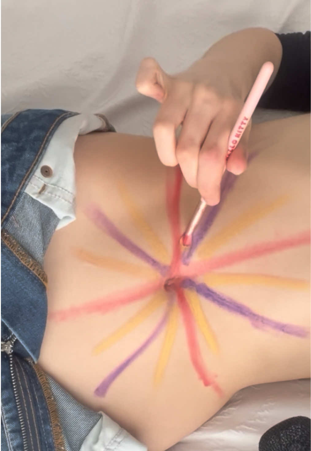 ASMR painting belly is on YouTube now #tapping #asmr #belly #bellybutton 