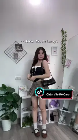 Chân váy kẻ caro phối đồ đơn giản có gu #titriview #chanvay #chanvaycaro #xuhuong #foryou 