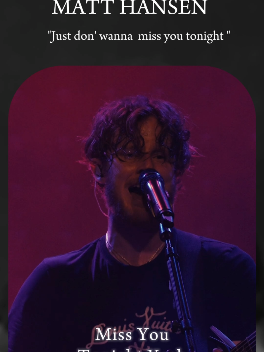 Matt Hansen.. @Matt Hansen  #fyp #matthansen #tour #live #liveshow #concert #emotional 