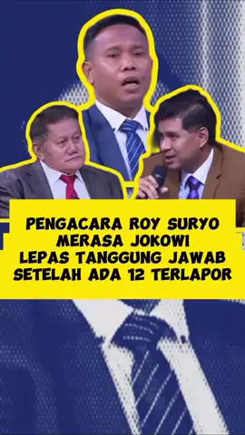 Pengacara roy suryo merasa jokowi lepas tanggung Jawab setelah kepolisian menetapkan 12 orang jadi terlapor #fyp 