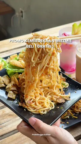 Promo Kemerdekaan Wizzmie Beli 1 GRATIS 1 ✨👍🏻 Yuk rayakan kemerdekaan Indonesia di wizzmie dengan dapetin PROMOnya CUMA BERLAKU SATU HARI UNTUK 45 PEMBELI PERTAMA AJA GUYS!! @wizzmie  📍Jl Raya Panglima Sudirman No.355, Kebon Sari Kulon, Kec Kanigaran Kota Probolinggo  ⏰ Senin-Sabtu ( 09:00-22:00 )  Minggu (08:00-22:00 ) 💸PROMO KEMERDEKAAN WIZZMIE BUY ONE GET ONE FREE #probolinggokuliner #kulinerprobolinggo#kulineran #asyiknyakulineran #viral #kulinerkraksaan #kraksaankuliner #kotaprobolinggo #kulinerkotaprobolinggo #mie #promo #mieprobolinggo #dimsum #dimsumprobolinggo #wizzmie #wizzmieprobolinggo 